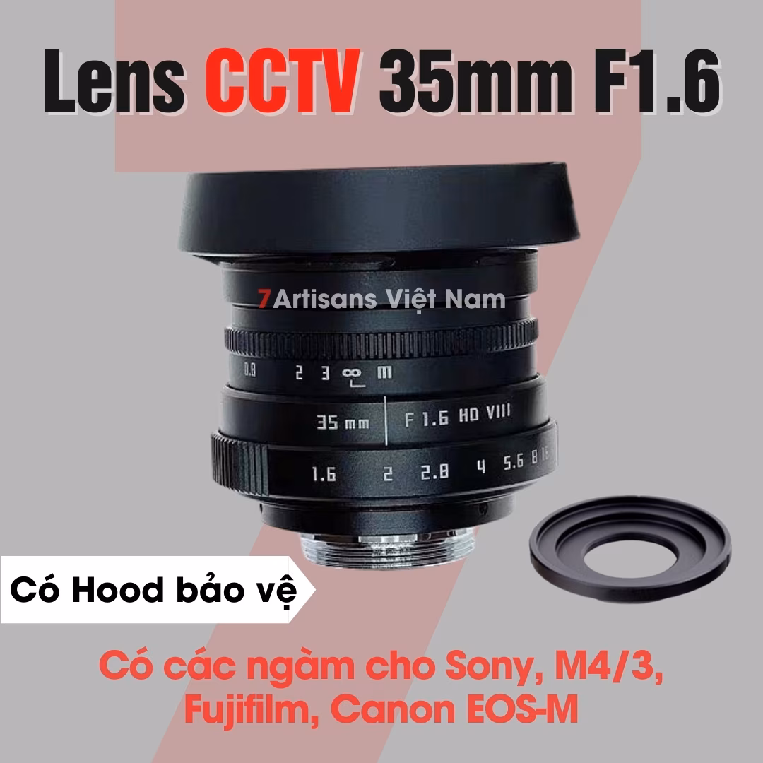 Ống kính MF 35mm vỏ kim loại nhỏ gọn 110g