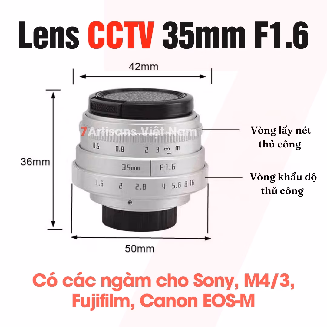 Fujian CCTV 35mm F1.6 HD Phiên bản VIII 2026