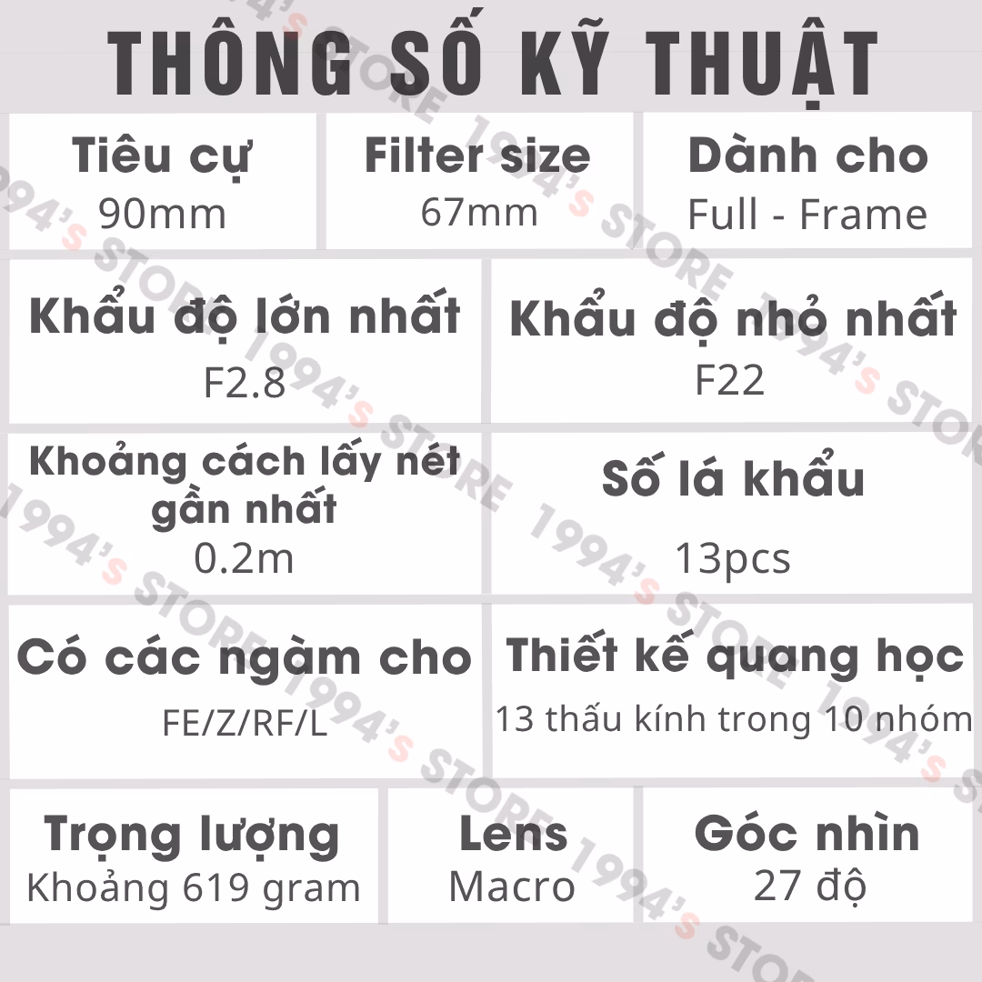Mua lens Laowa 90mm F2.8 tại 1994S Store