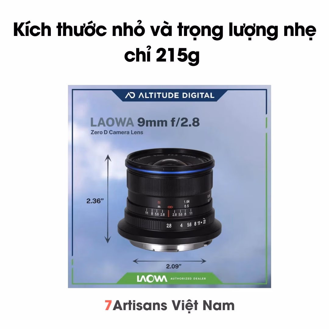 Laowa 9mm F2.8 ngàm Canon EOS M (M50, M6 Mark II)