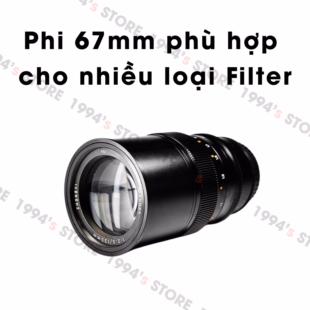 Ống kính chân dung 135mm f2.5 xóa phông chữ