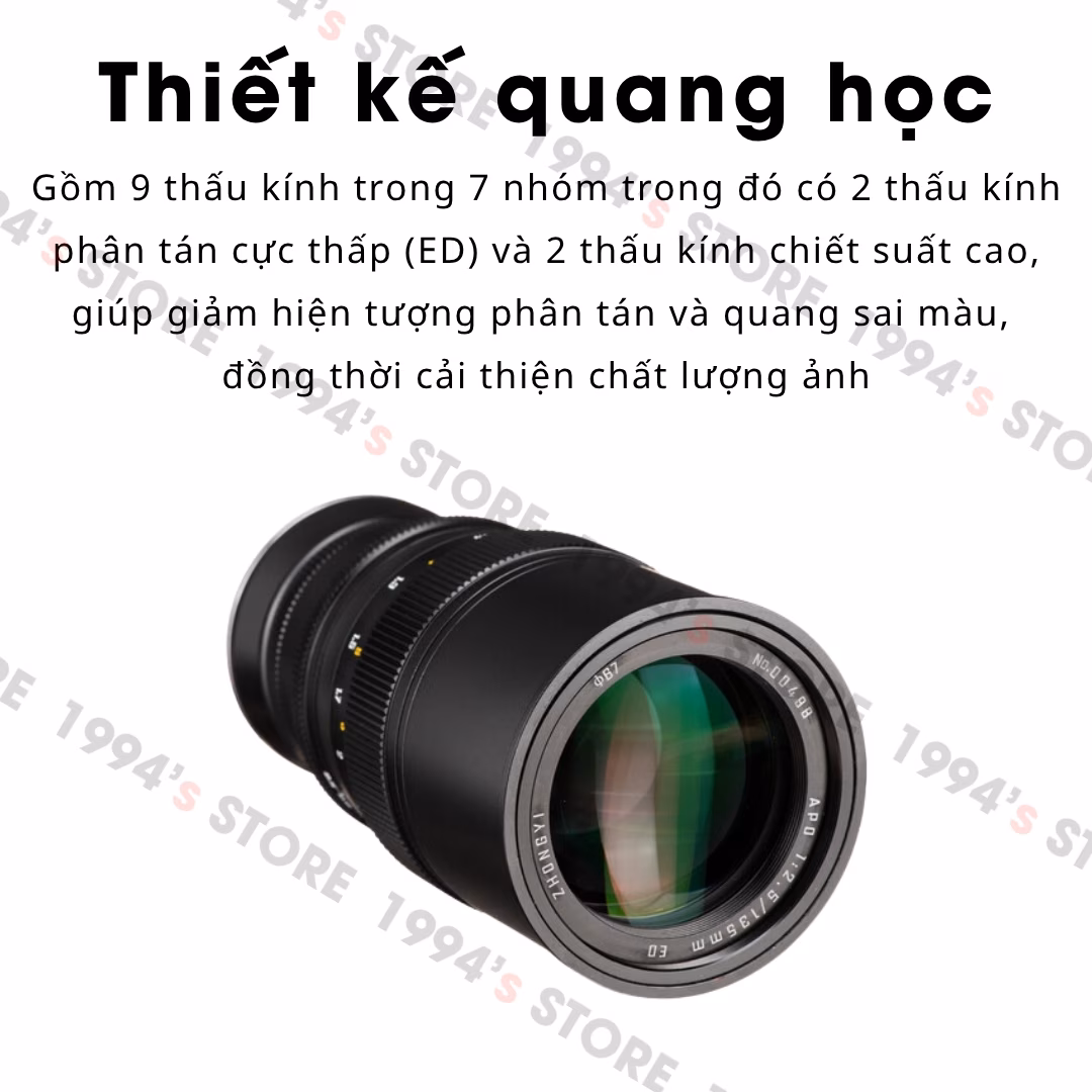 Ống kính Zhongyi Mitakon Creator 135mm F2.5 for Full-Frame và Medium Format