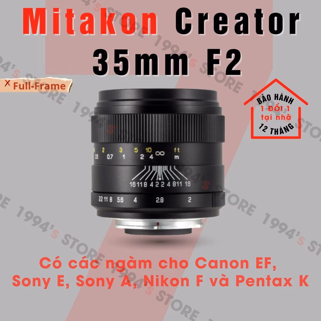 Ống Kính Zhongyi Mitakon Creator 35mm F2.0 for Full-Frame