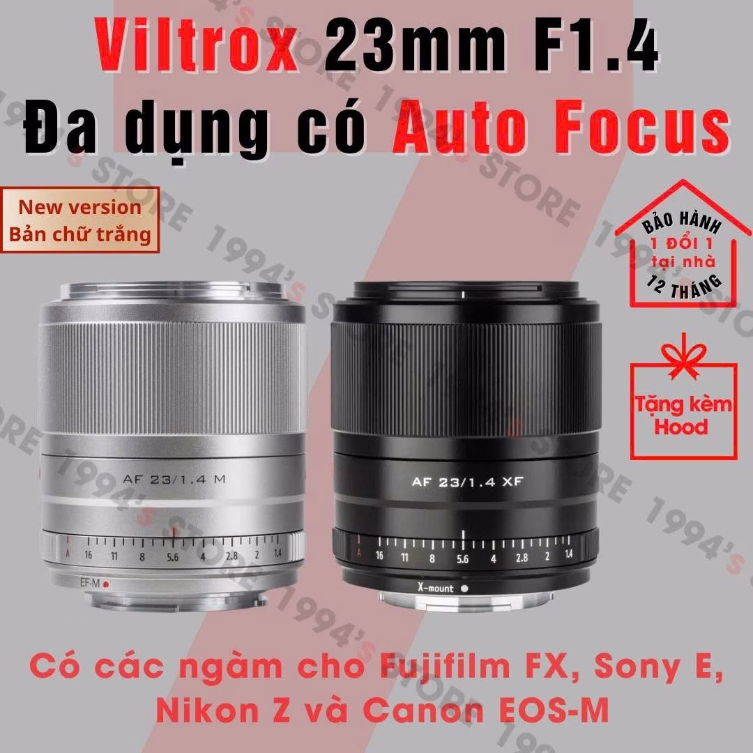 Ống kính Viltrox AF 23mm F1.4 AF cho Fujifilm/Sony/Nikon