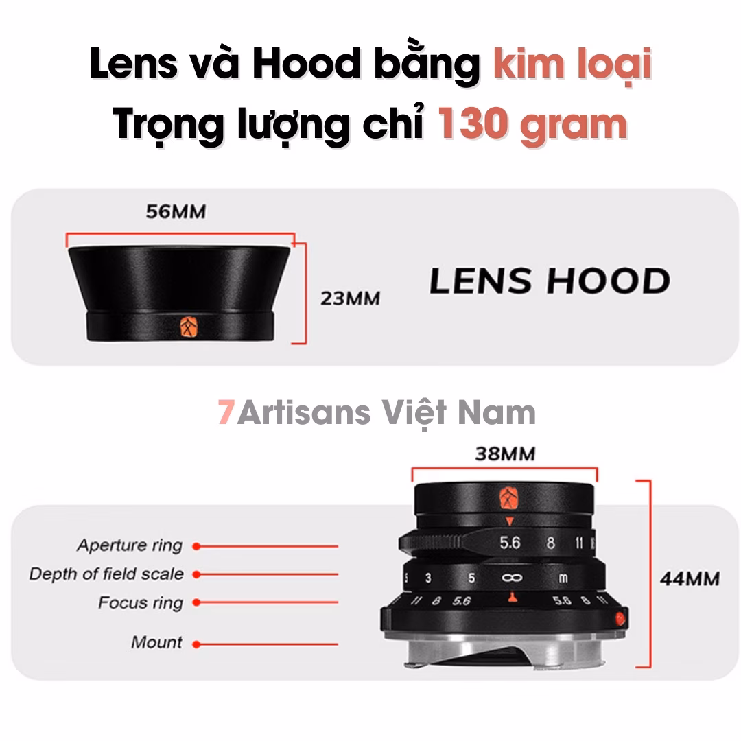Lens pancake cho Leica M giá rẻ