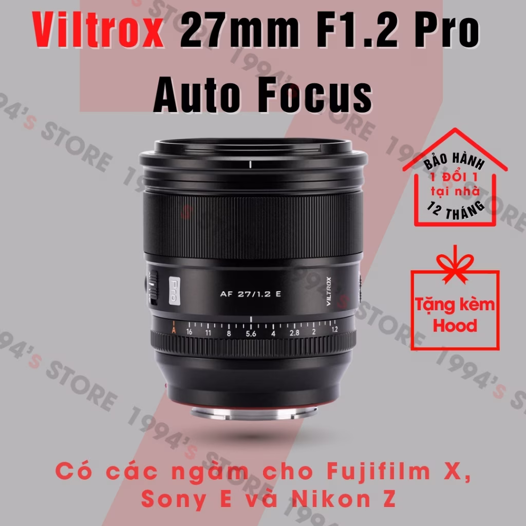 Viltrox 27mm F1.2 Pro AF cho Fujifilm/Sony/Nikon - Chính Hãng