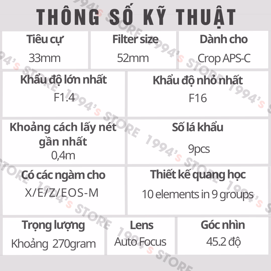 Ống kính Viltrox 33mm cho Fujifilm XT5
