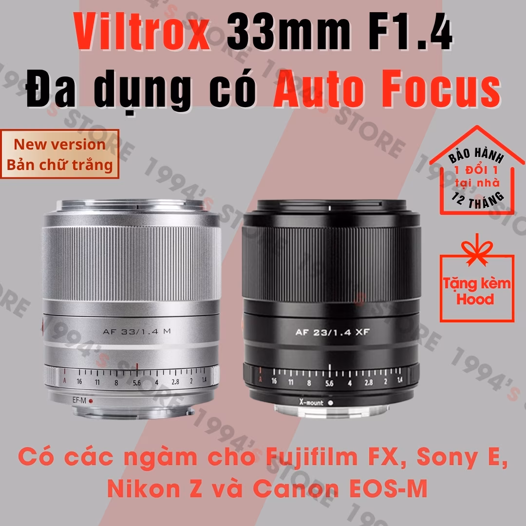 Ống kính Viltrox 33mm F1.4 AF cho Fujifilm/Sony/Canon EOS M