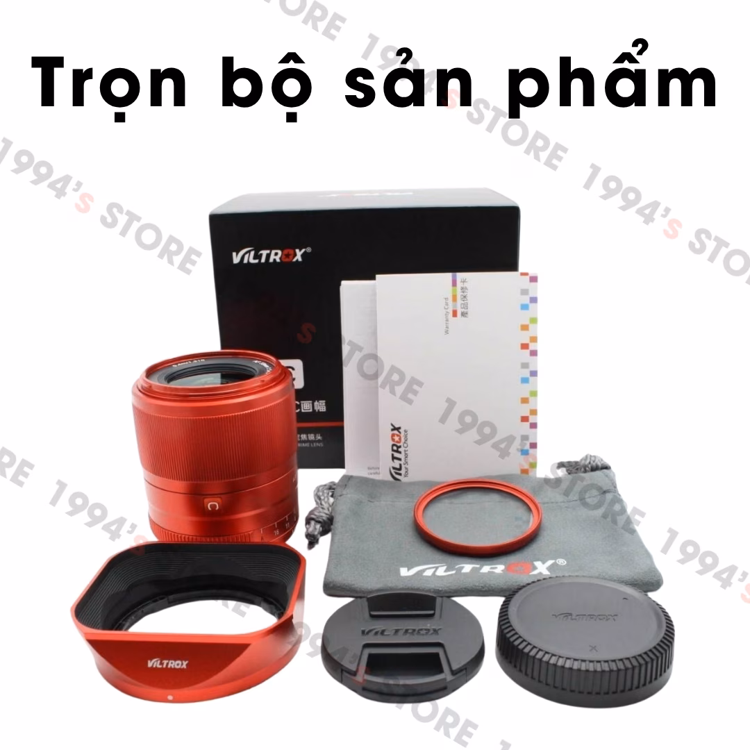 Ống kính Viltrox 33mm màu đỏ chụp chân dung xóa phông