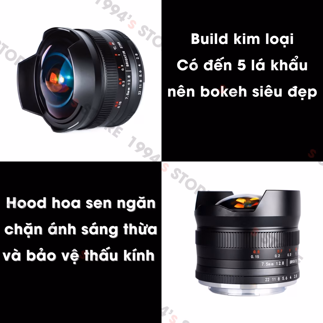 Ống kính Brightin Star 7.5mm F2.8