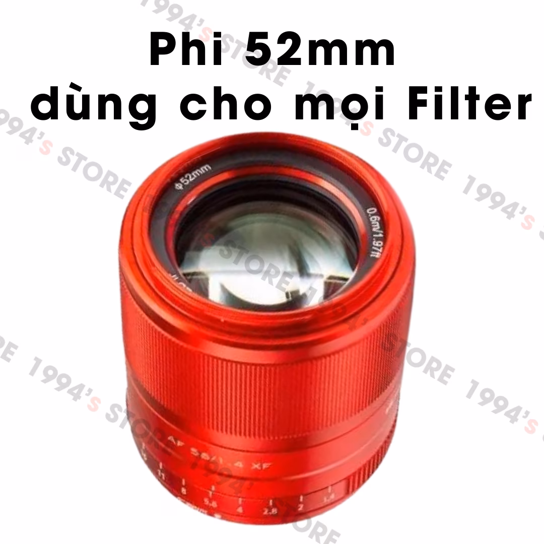 Ống kính Viltrox 56mm màu đỏ chụp chân dung xóa phông