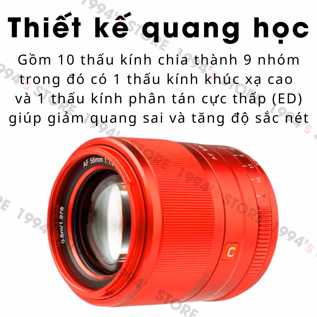 Ống kính Viltrox 56mm F1.4 AF Red Limited Edition (Đỏ) Bản Đặc Biệt Cho Fujifilm X