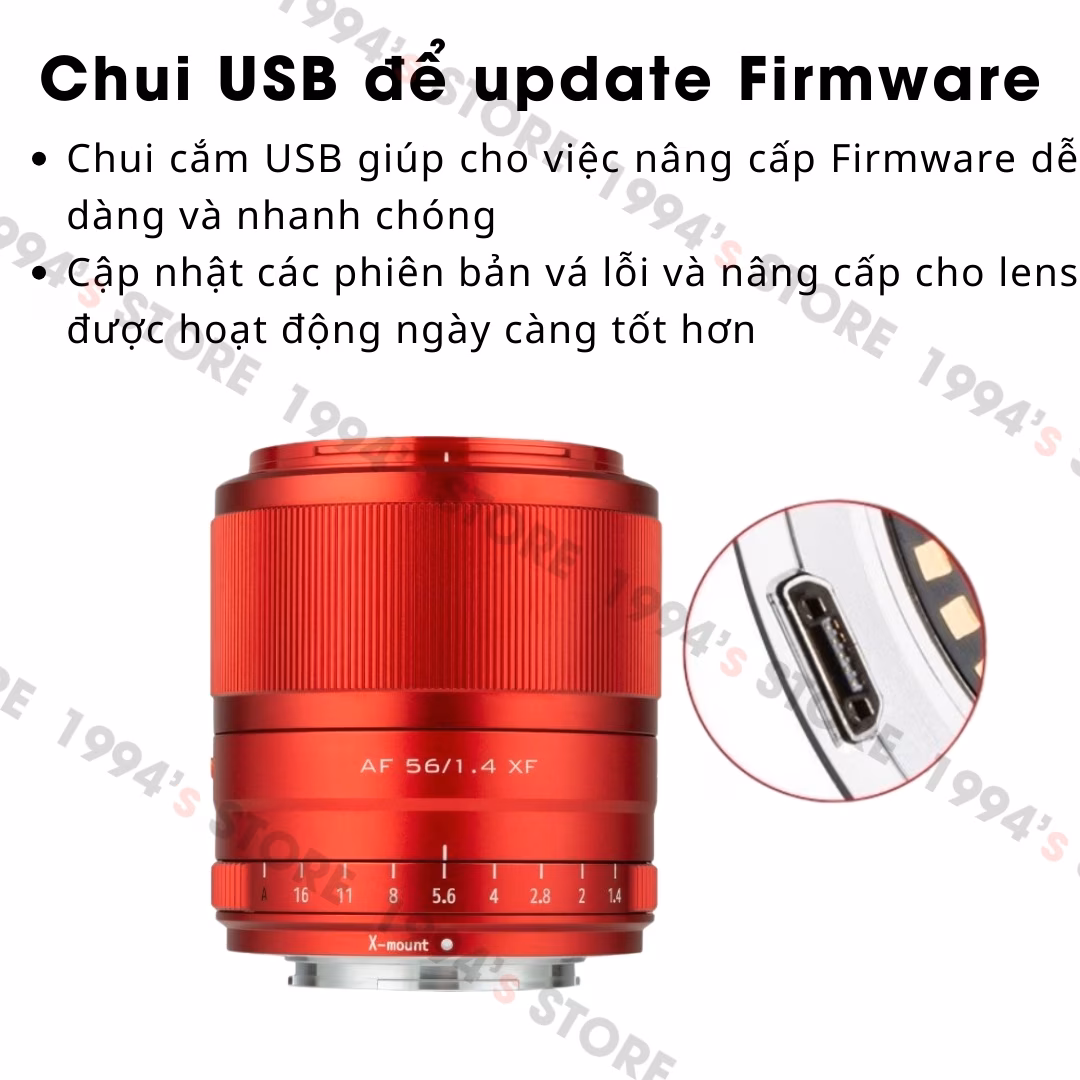 Ống kính Viltrox 56mm F1.4 AF Red Limited Edition (Đỏ) Bản Đặc Biệt Cho Fujifilm X