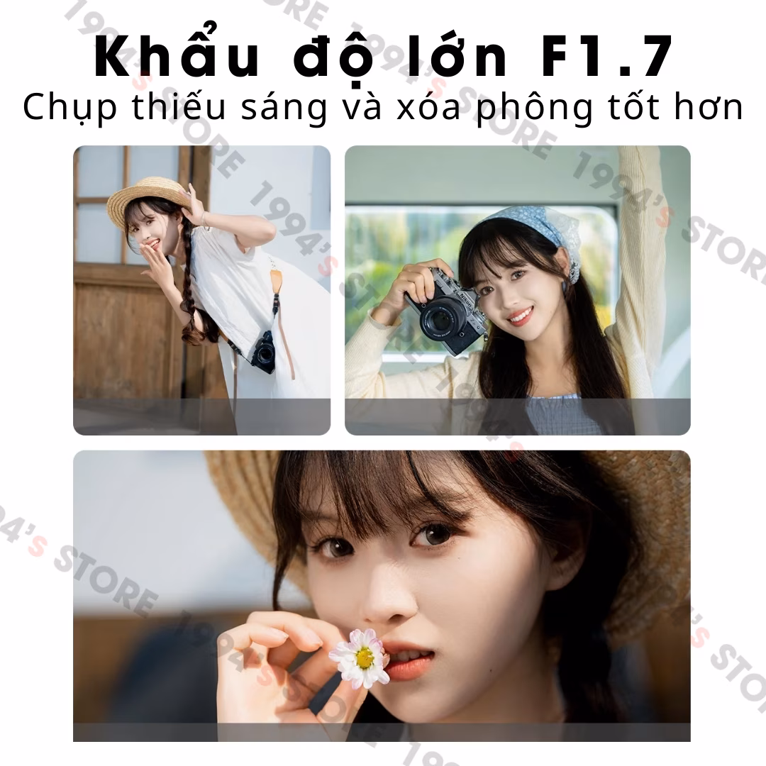 Ống kính chân dung khẩu lớn F1.7 giá rẻ