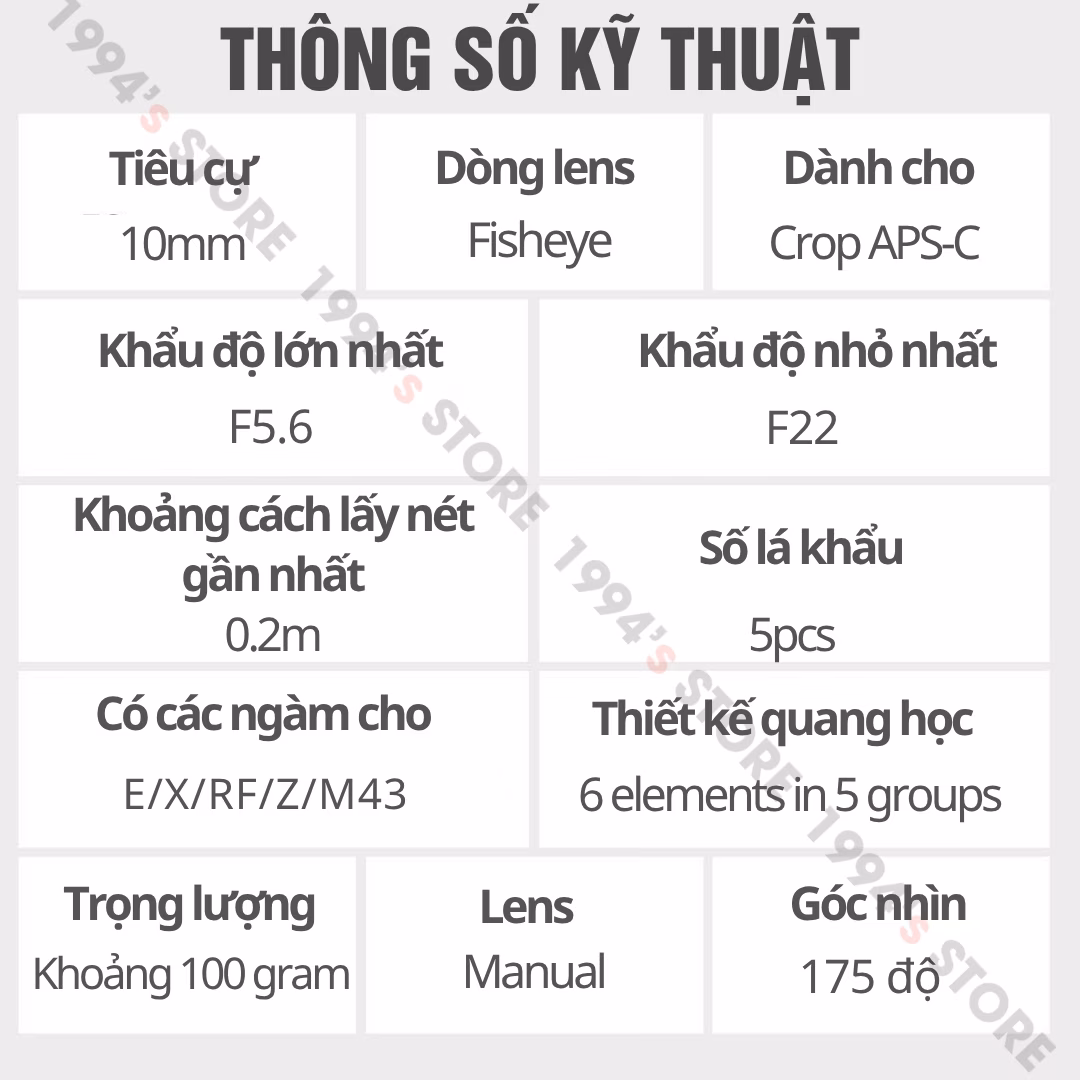 Đánh giá ống kính Brightin Star 10mm F5.6 Pro