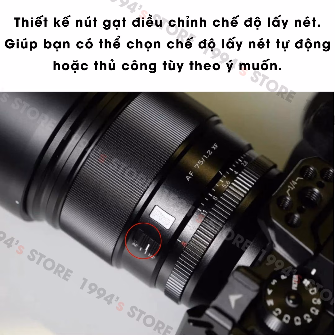 Ống Kính Viltrox 75mm F1.2 Pro AF Cho Fujifilm, Sony, Nikon