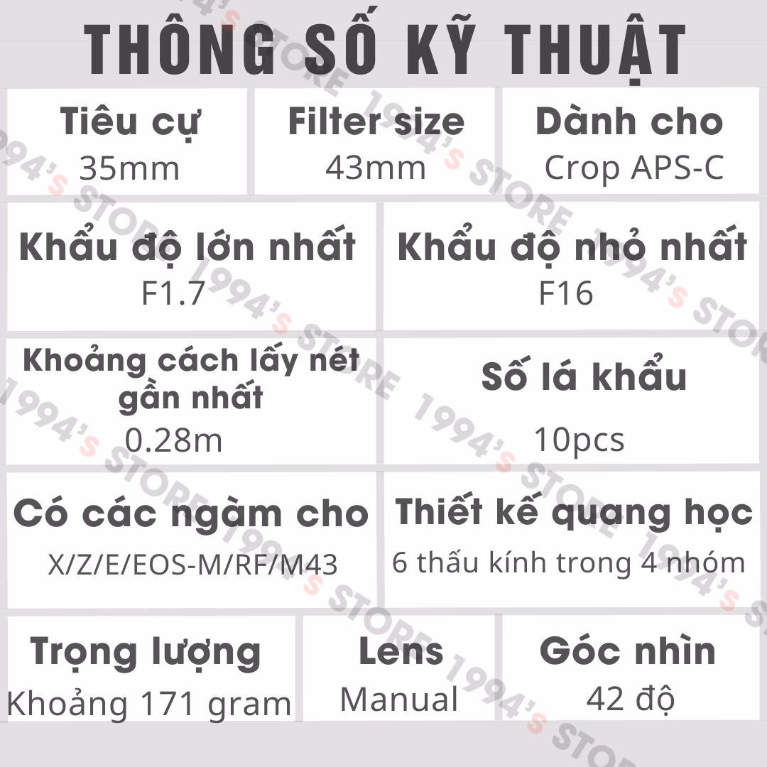 Lens chụp chân dung xóa phông cho Mirrorless