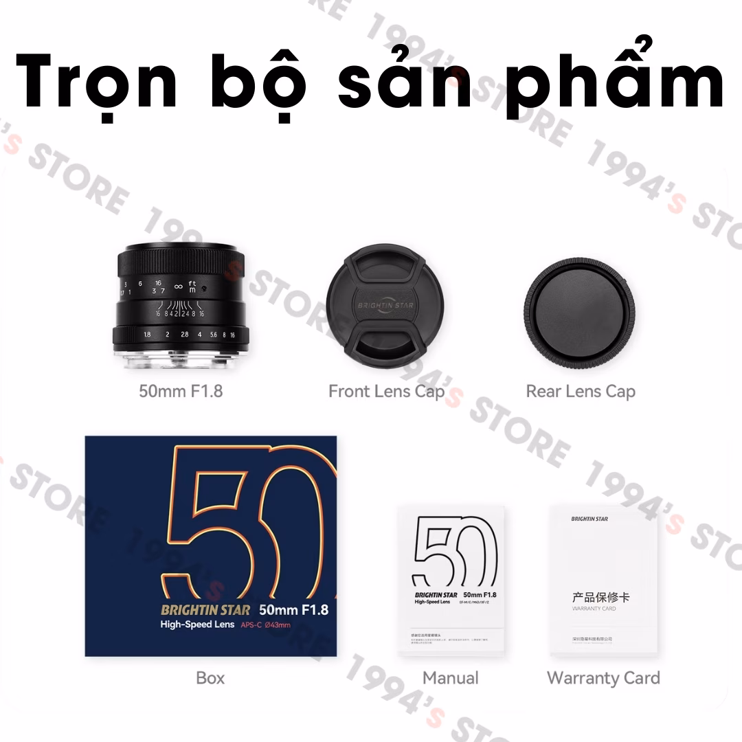 Ống kính Brightin Star 50mm F1.8