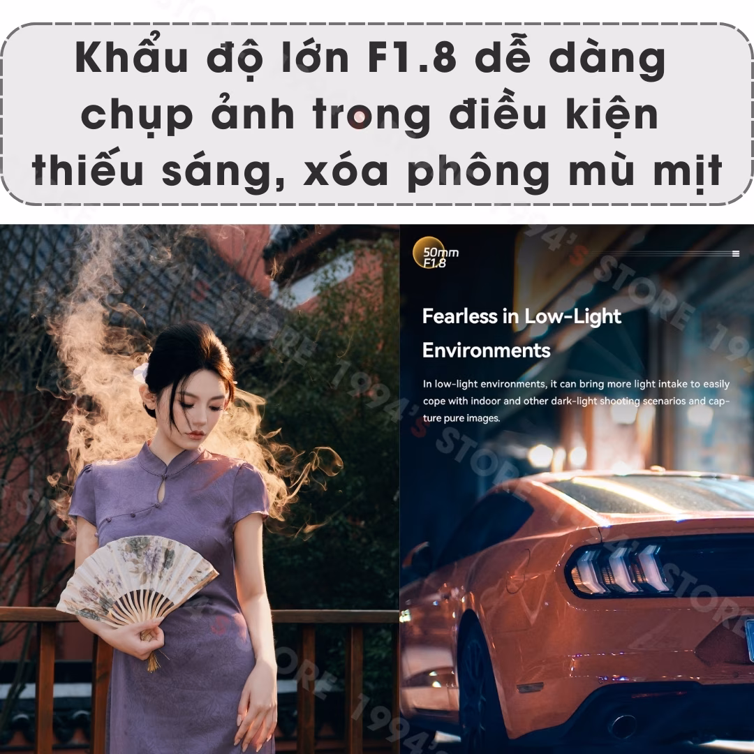 Ống kính Brightin Star 50mm F1.8 chân dung xóa phông