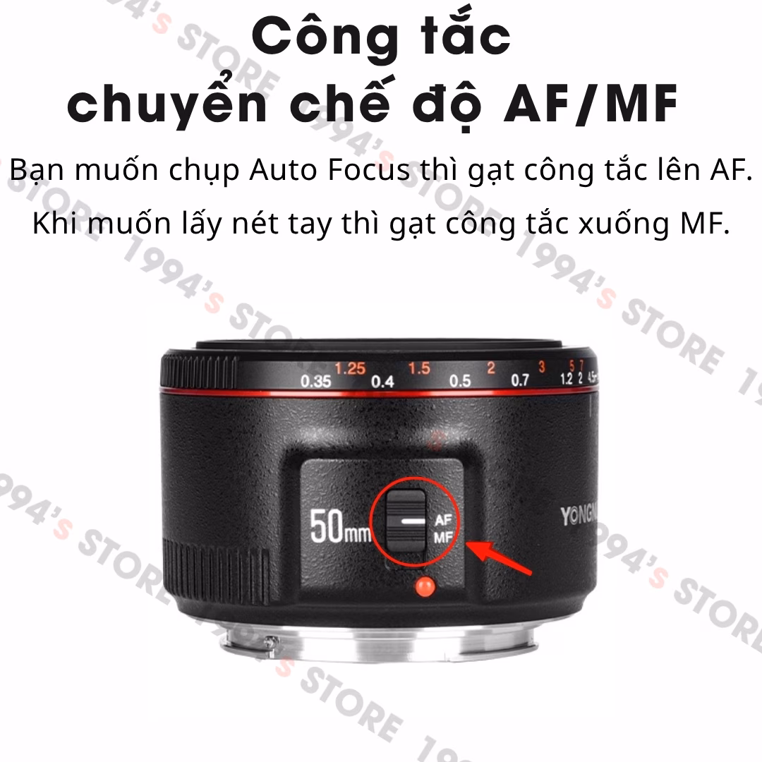 Ống kính Yongnuo 50mm F1.8 Mark II AF cho Canon EF/EFs