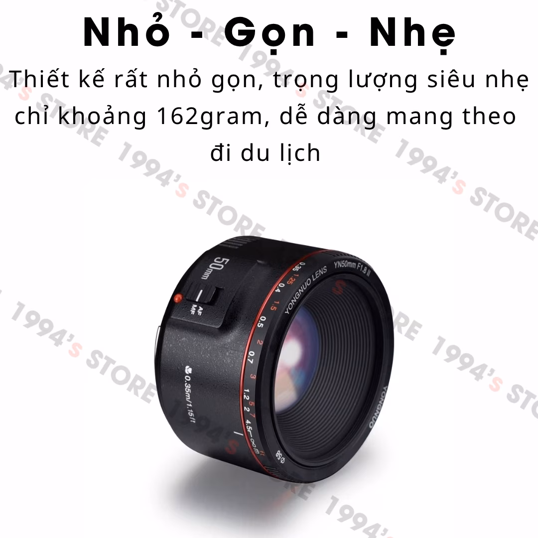 Ống kính Yongnuo 50mm F1.8 Mark II AF cho Canon EF/EFs