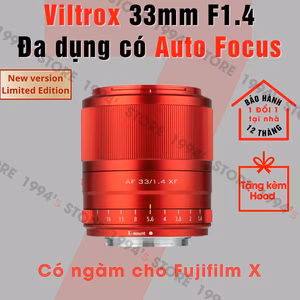 Ống kính Viltrox 33mm F1.4 AF Red Limited Edition (Đỏ) bản đặc biệt cho Fujifilm