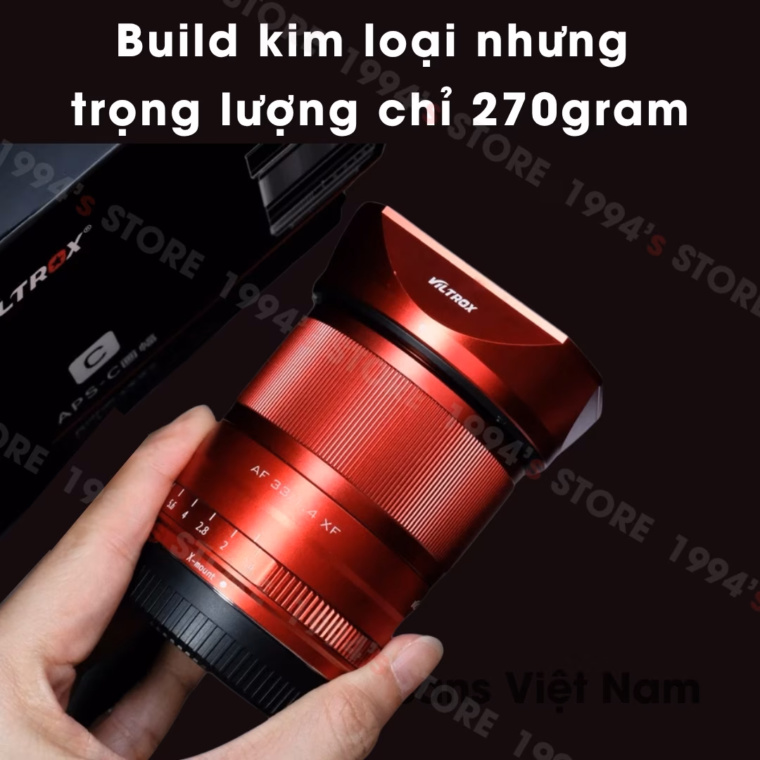 Ống kính Viltrox 33mm F1.4 AF Red Limited Edition (Đỏ) bản đặc biệt cho Fujifilm