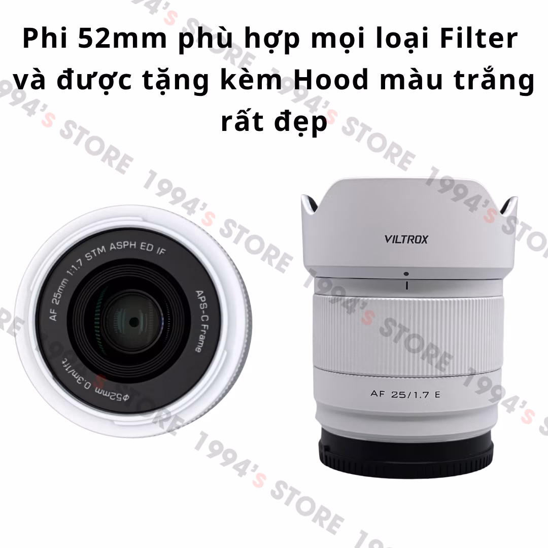 Ống kính Viltrox 25mm F1.7 AF Air White Limited Edition (Trắng) bản đặc biệt cho Sony E