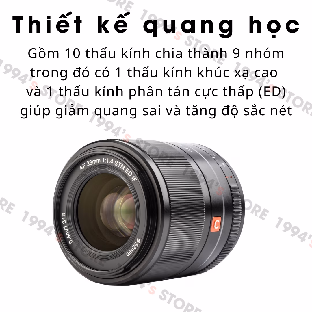 Ống kính Viltrox 33mm F1.4 AF cho Fujifilm/Sony/Canon EOS M