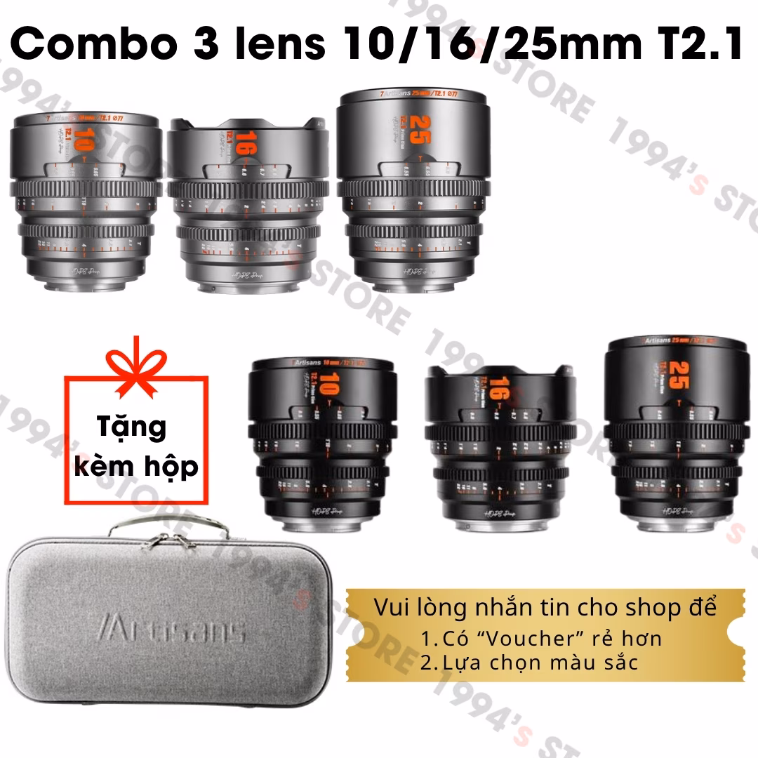 Bộ 3 lens Cine 7Artisans Hope S35