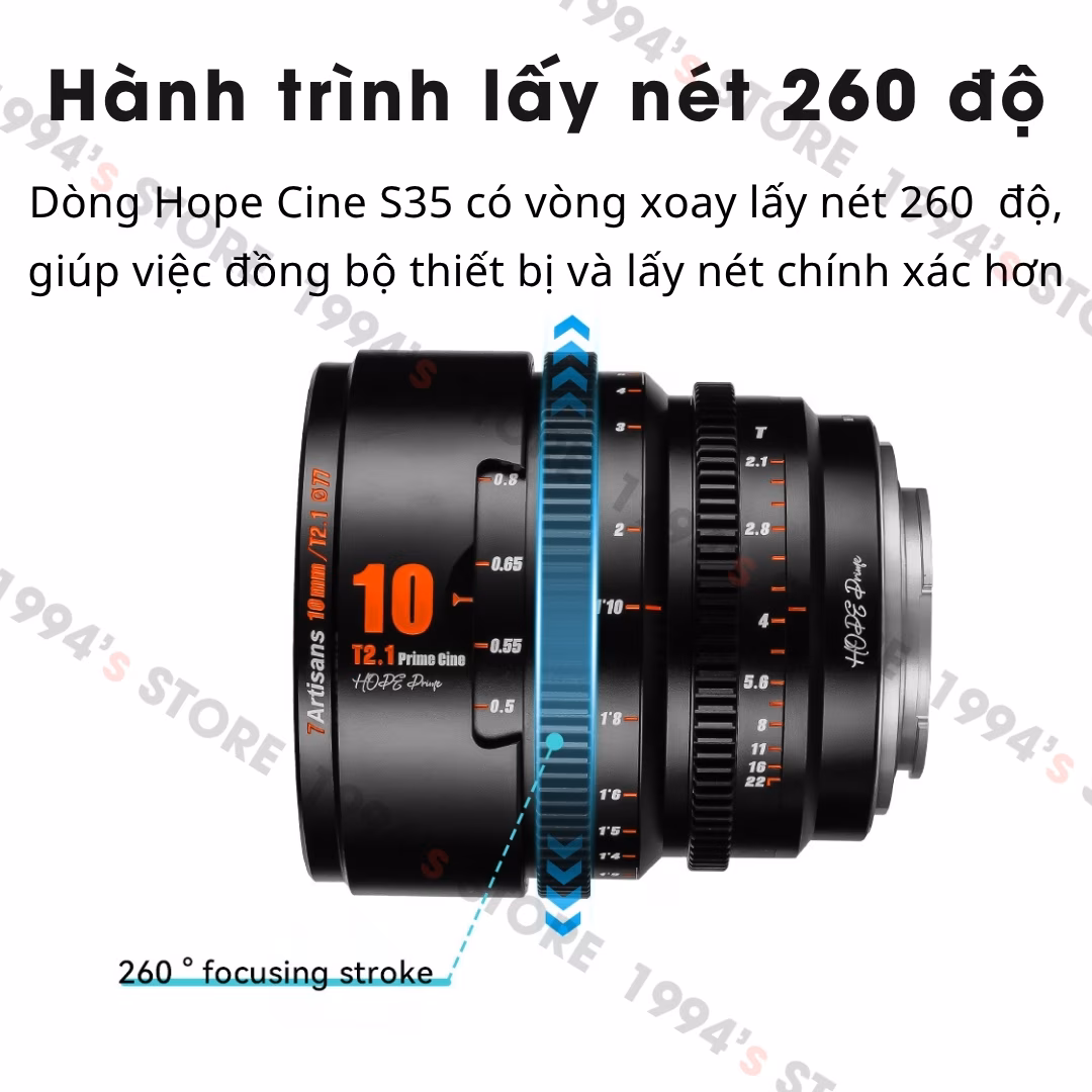 Bộ 3 lens Cine 7Artisans Hope Super35 35mm/50mm/85mm T2.1 S35