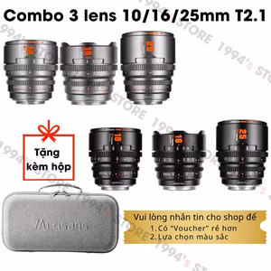 Bộ 3 lens Cine 7Artisans Hope Super35 10mm/16mm/25mm T2.1 S35