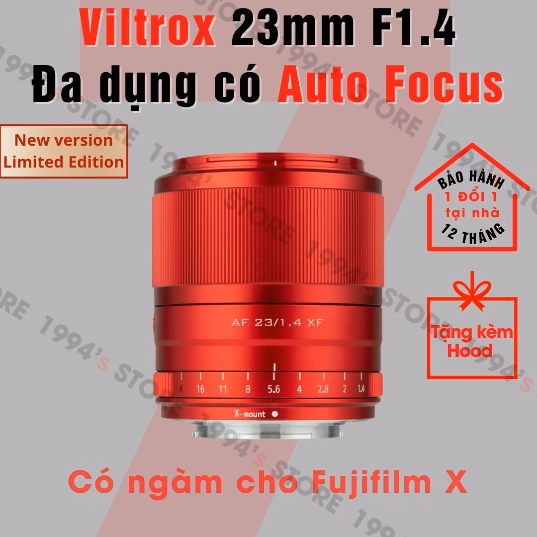 Ống kính Viltrox AF 23mm F1.4 Red Limited Edition (Đỏ) - bản đặc biệt cho Fujifilm