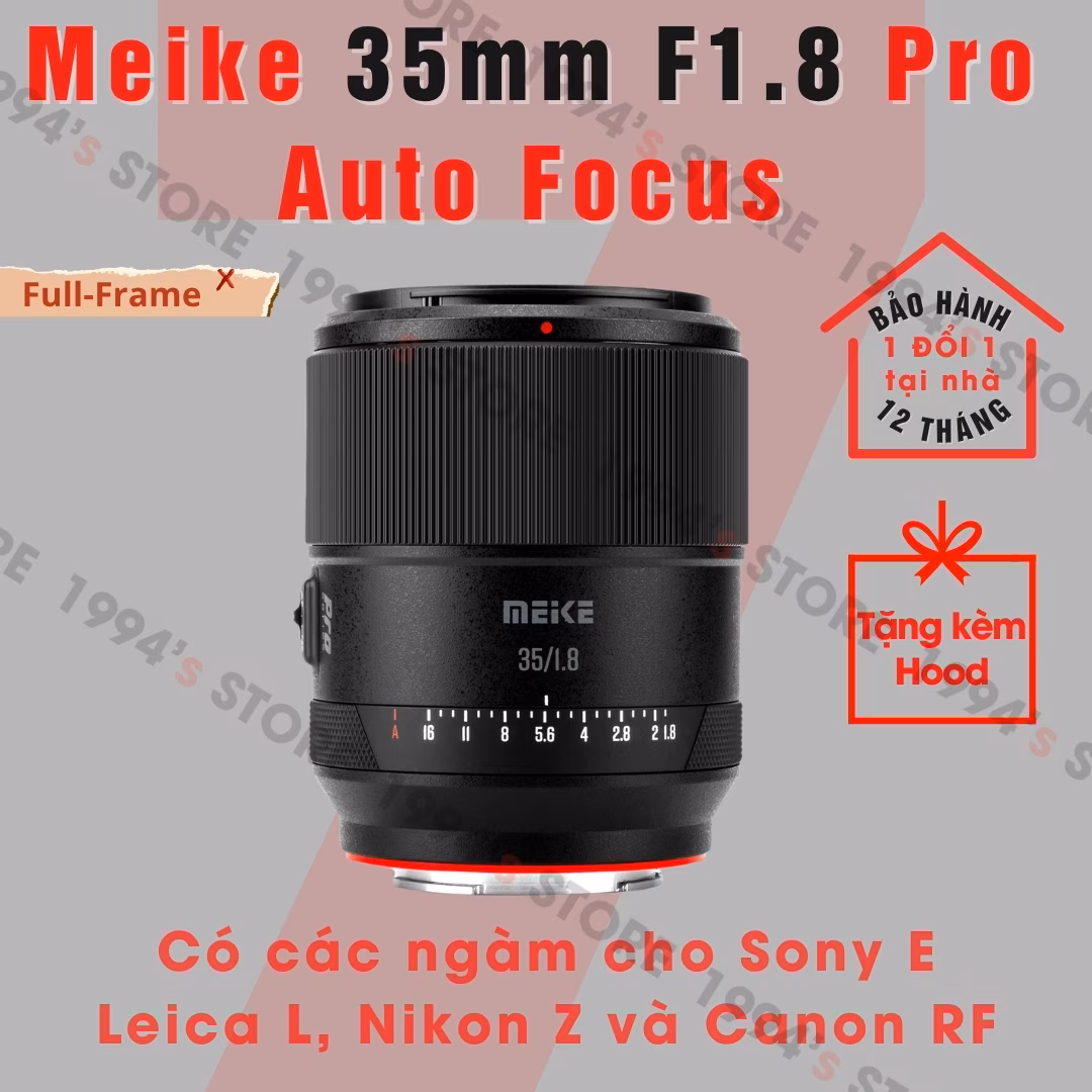 Ống kính Meike 35mm F1.8 Pro AF cho Full-Frame Sony E/Nikon Z/Leica L