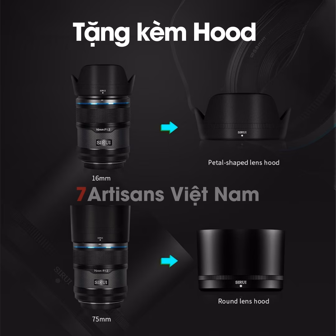Bộ 2 lens Sirui Sniper 16mm và 75mm F1.2 AF - Tặng Túi Đựng Chính Hãng