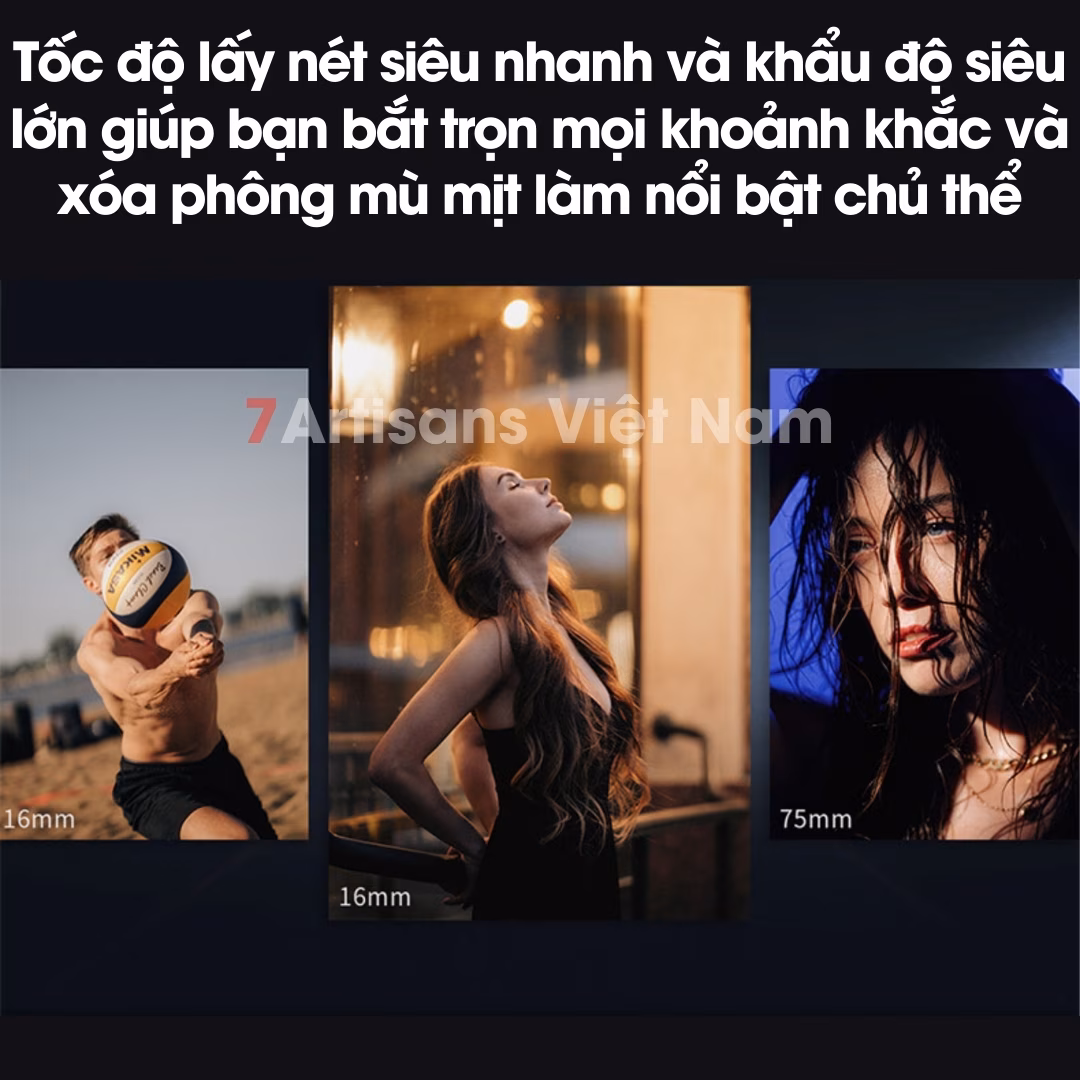 Bộ 2 lens Sirui Sniper 16mm và 75mm F1.2 AF - Tặng Túi Đựng Chính Hãng