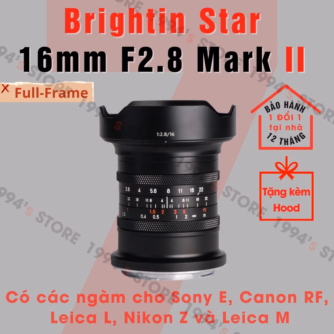 Brightin Star 16mm F2.8 Mark II Ultra Wide Full-frame