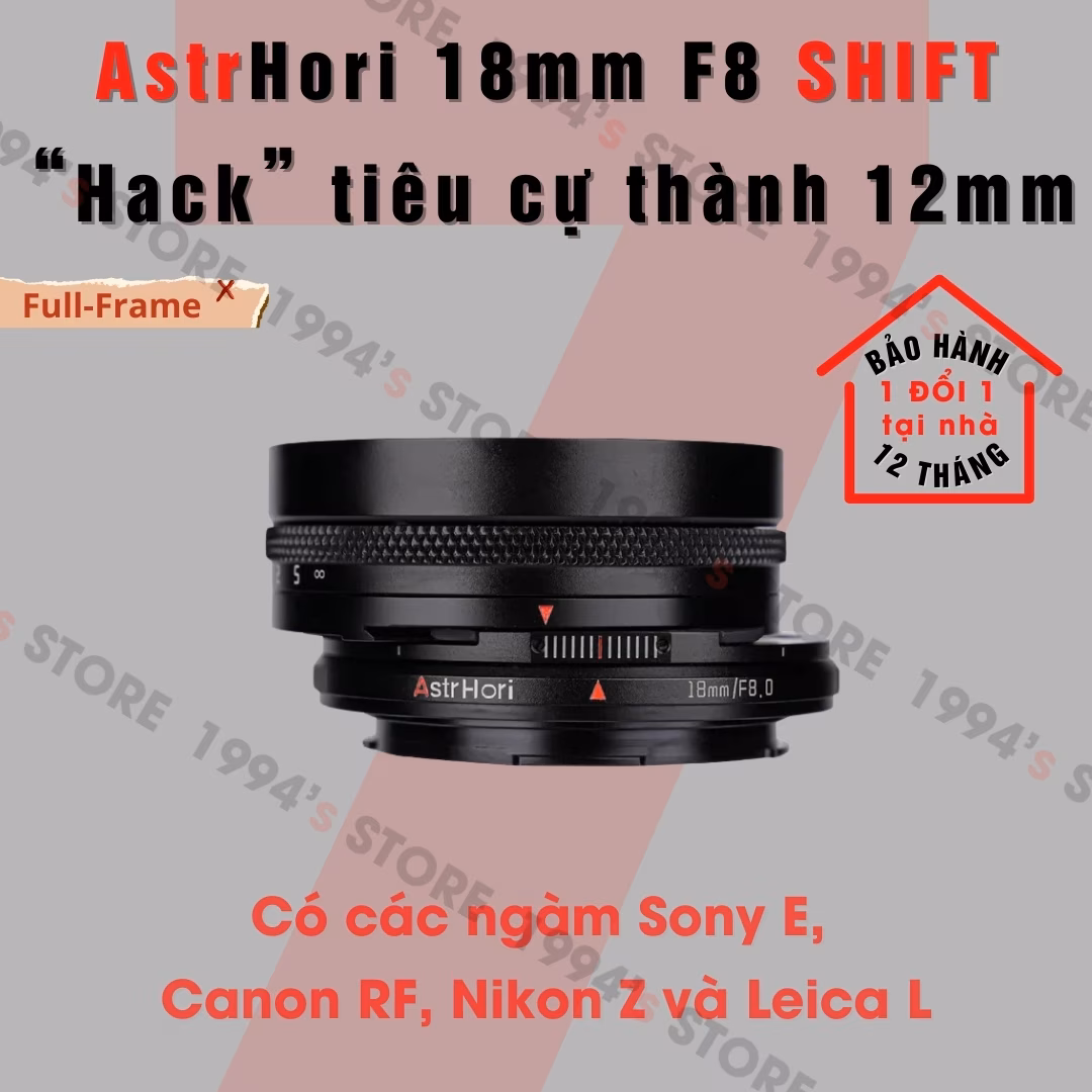 Ống kính AstrHori 18mm F8 Shift for Full-Frame Sony/Nikon/Canon/Leica