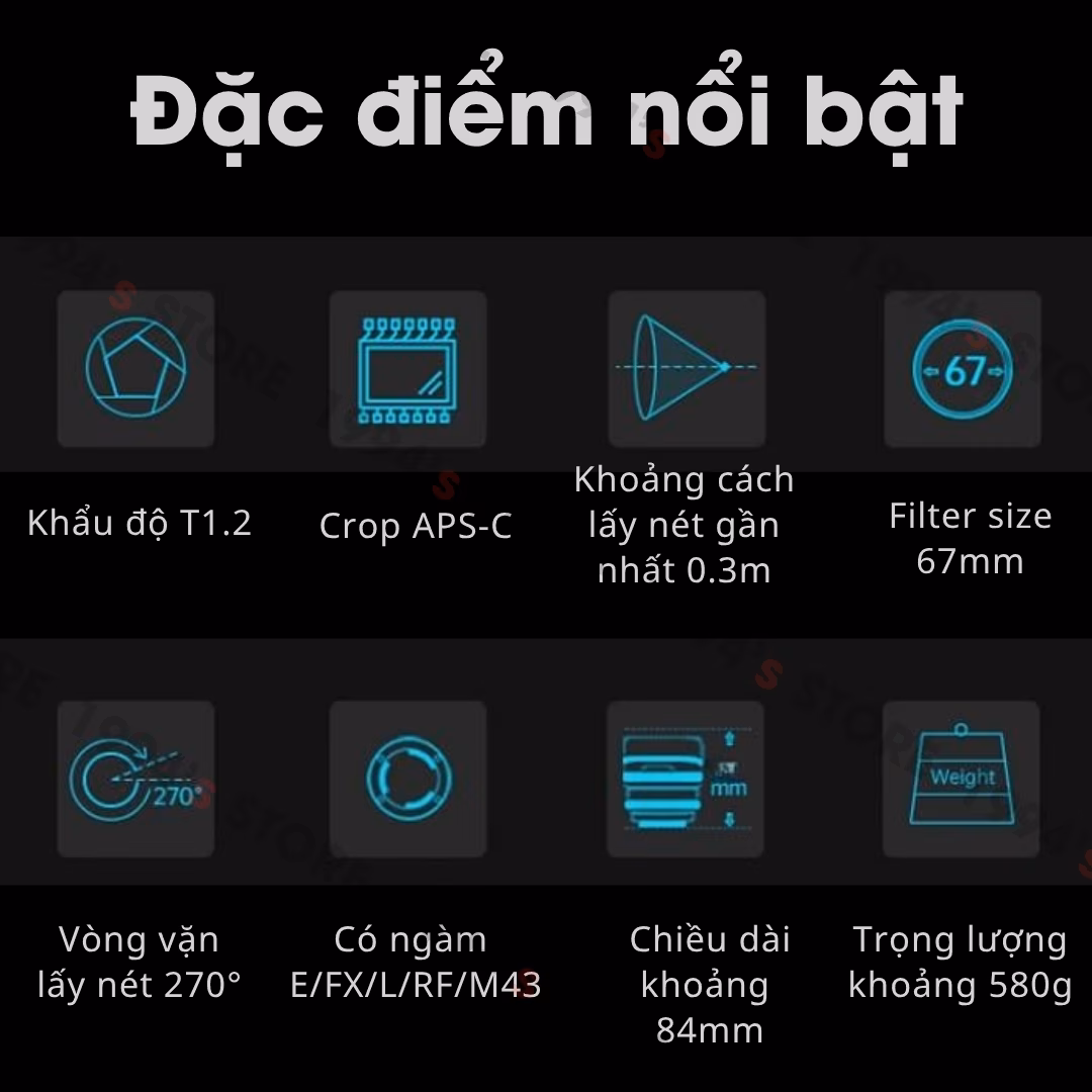 Ống Kính Cine Sirui Night Walker 24mm T1.2 Super35