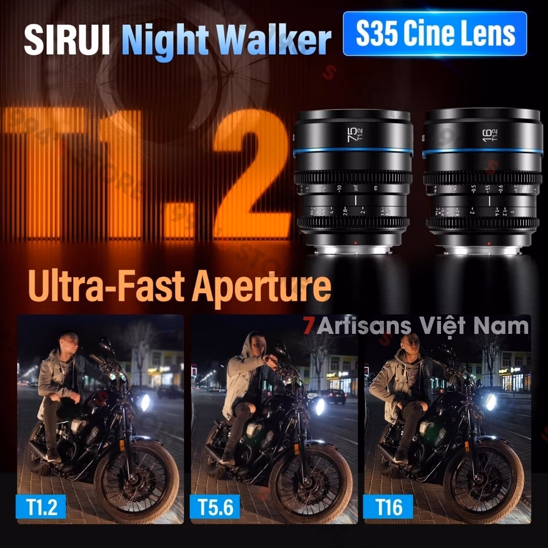 Ống Kính Cine Sirui Night Walker 24mm T1.2 Super35