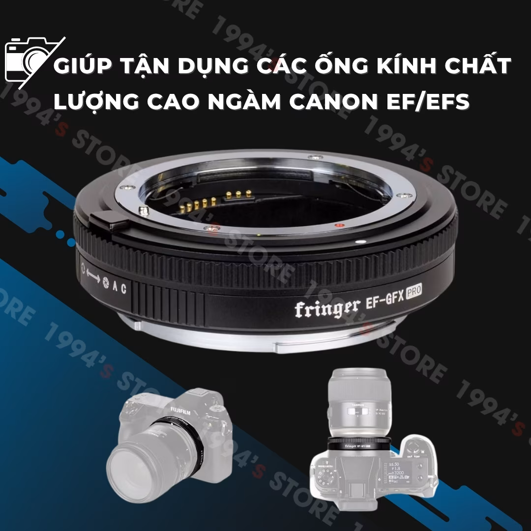 Ngàm chuyển Auto Focus Fringer EF-GFX Pro - Canon EF sang Fujifilm GFX
