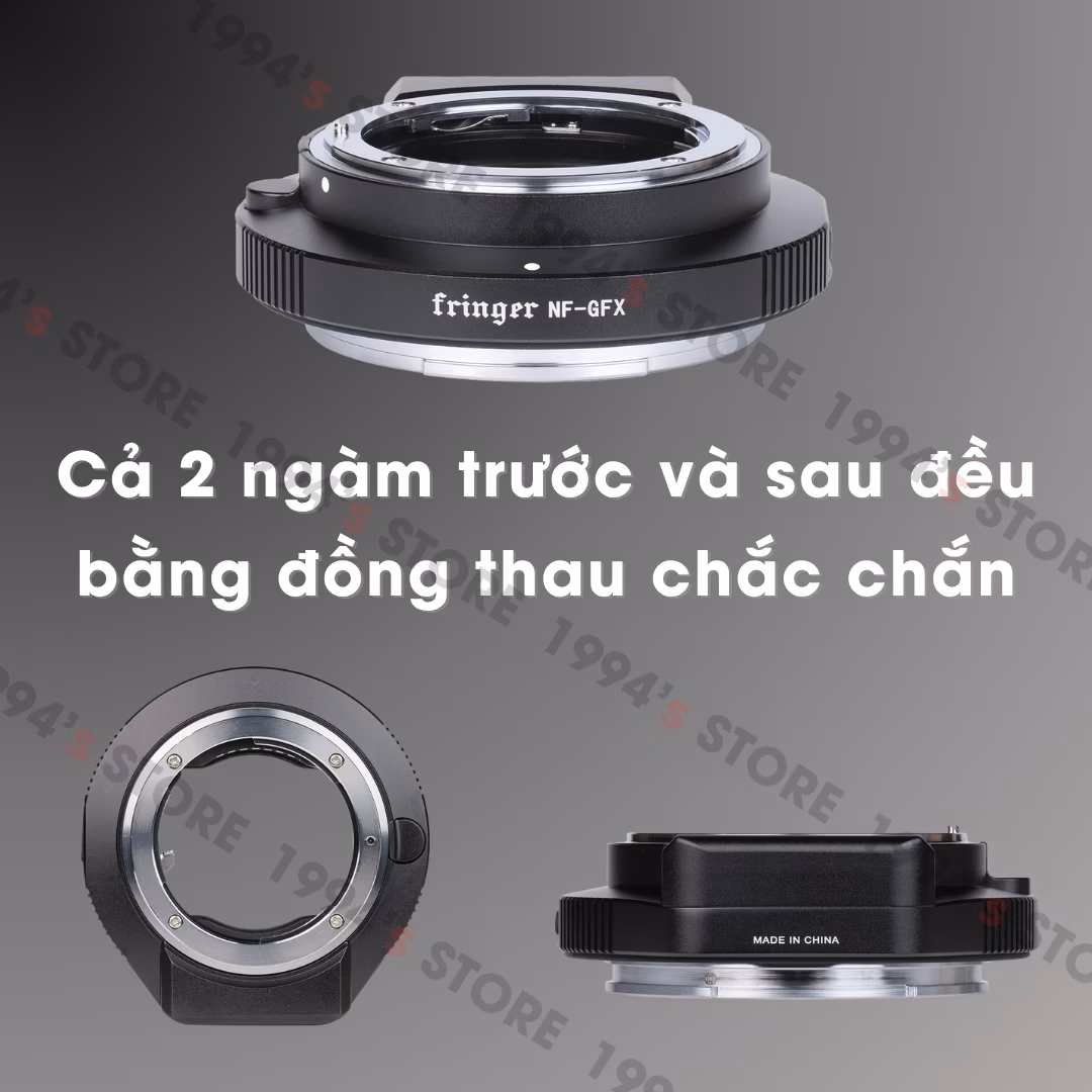Ngàm chuyển Auto Focus Fringer NF-GFX - Nikon F sang Fujifilm GFX