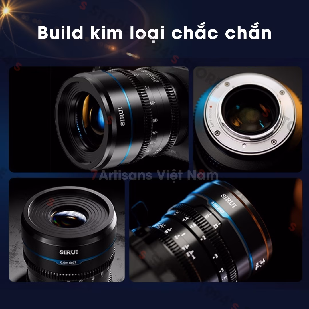 Ống Kính Cine Sirui Night Walker 75mm T1.2 Super35