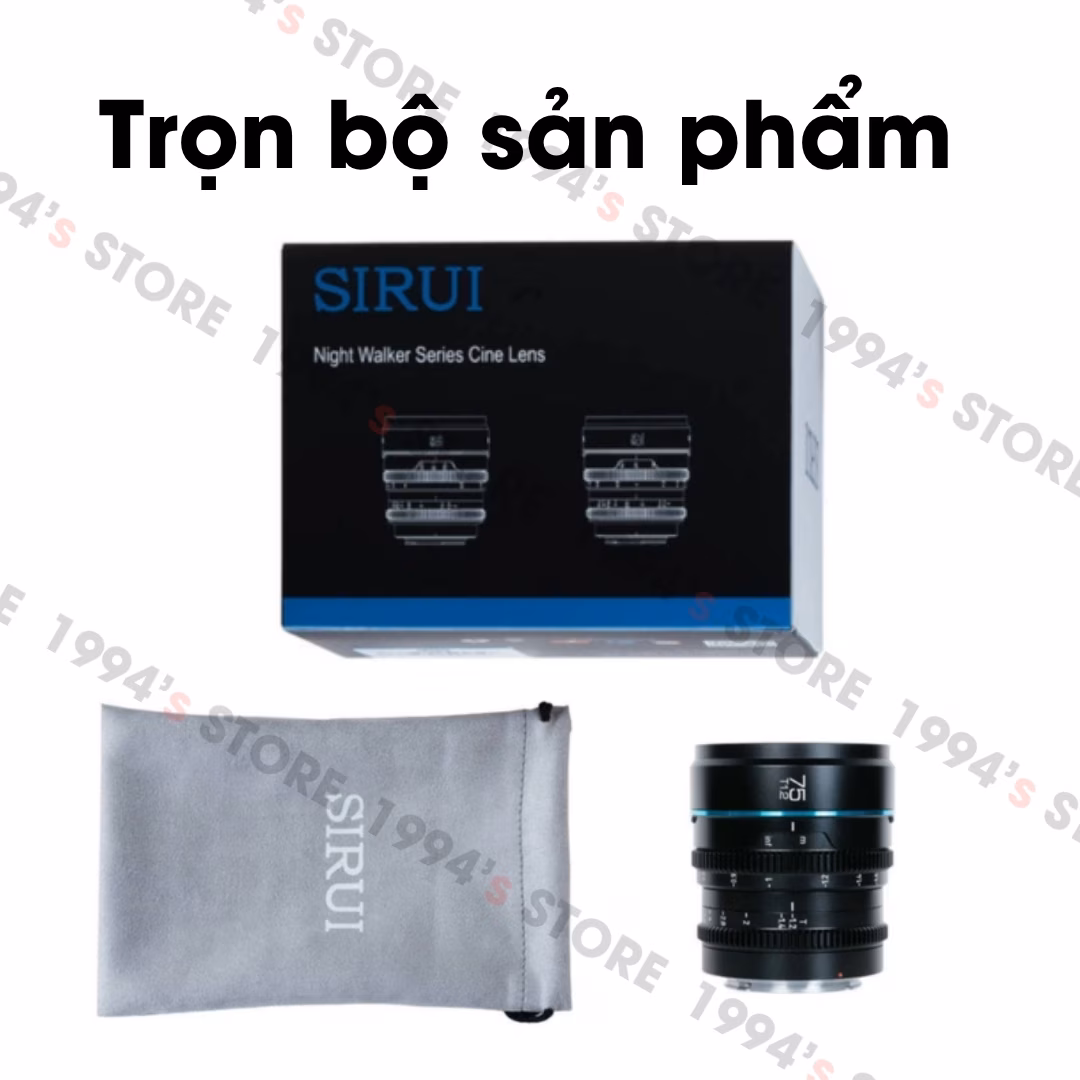 Ống Kính Cine Sirui Night Walker 75mm T1.2 Super35