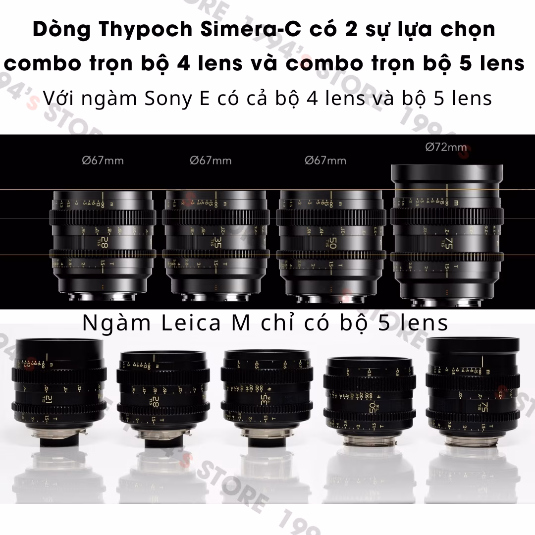 Ống kính cine prime nhỏ gọn