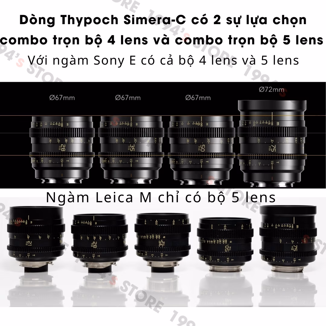 Ống kính cine manual focus nhỏ gọn