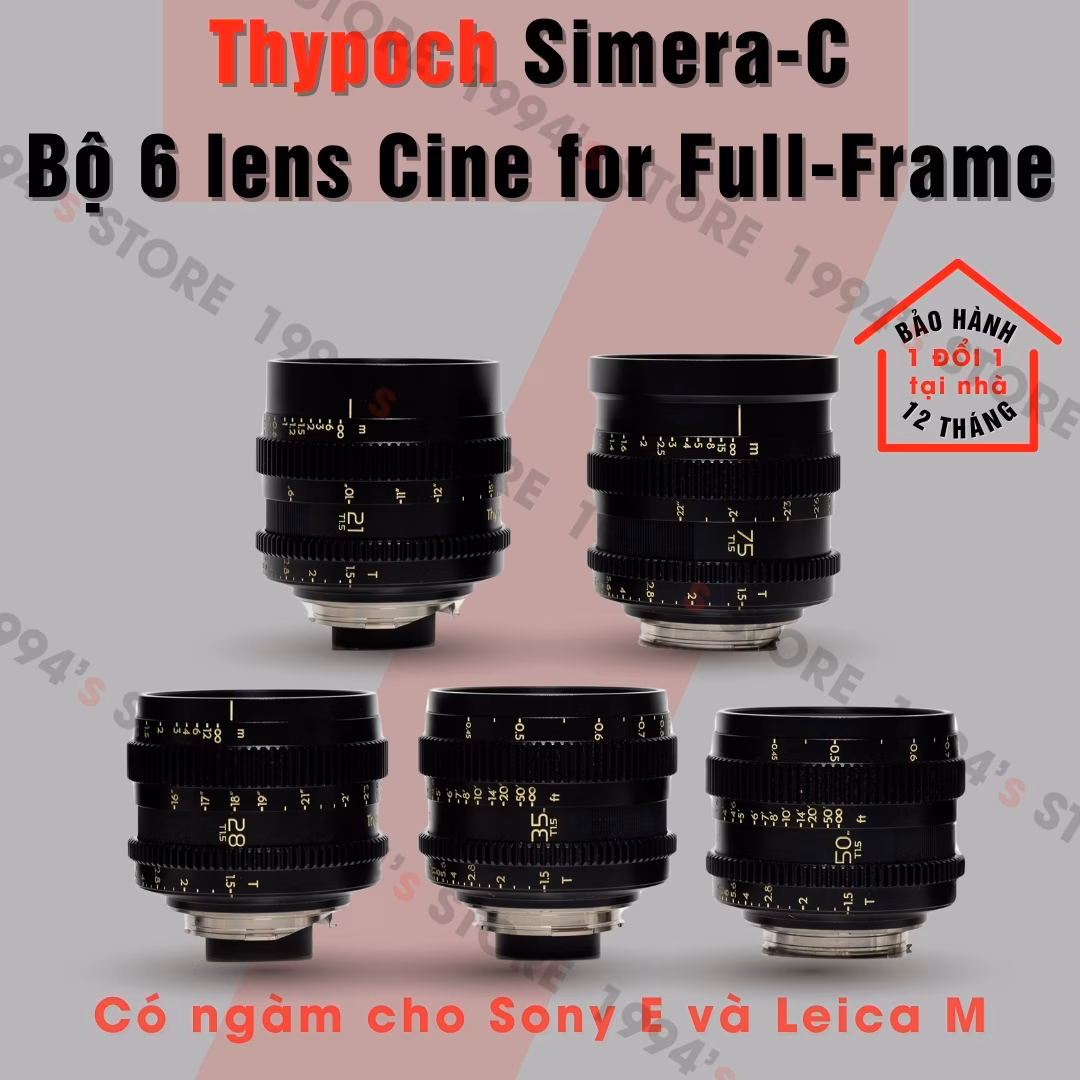 Bộ 5 lens Cine Thypoch Simera-C 21/28/35/50/75mm (Leica M / Sony E)