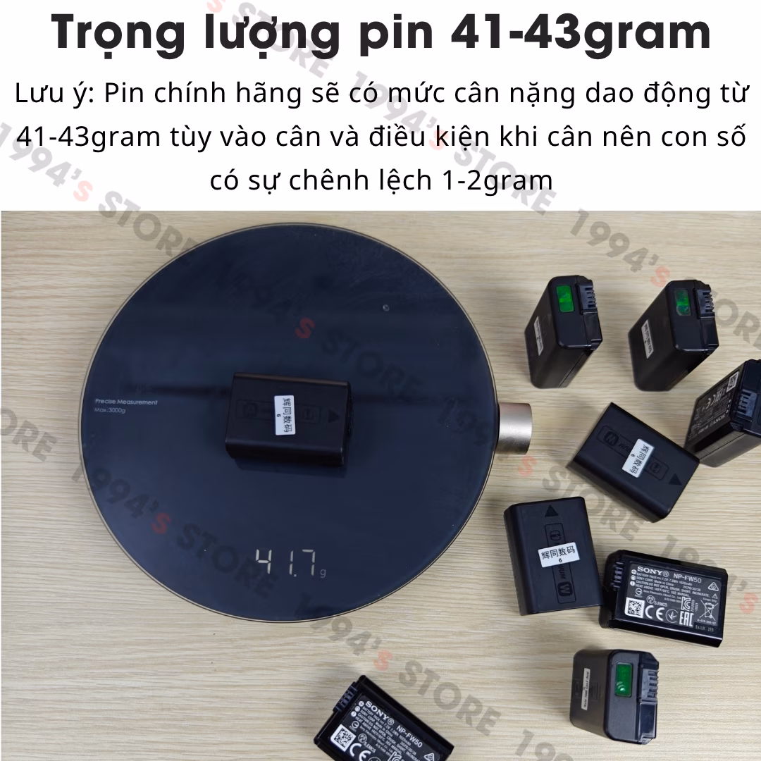 Pin Sony NP-FW50 chính hãng - Bảo hành 6 tháng 1 ĐỔI 1