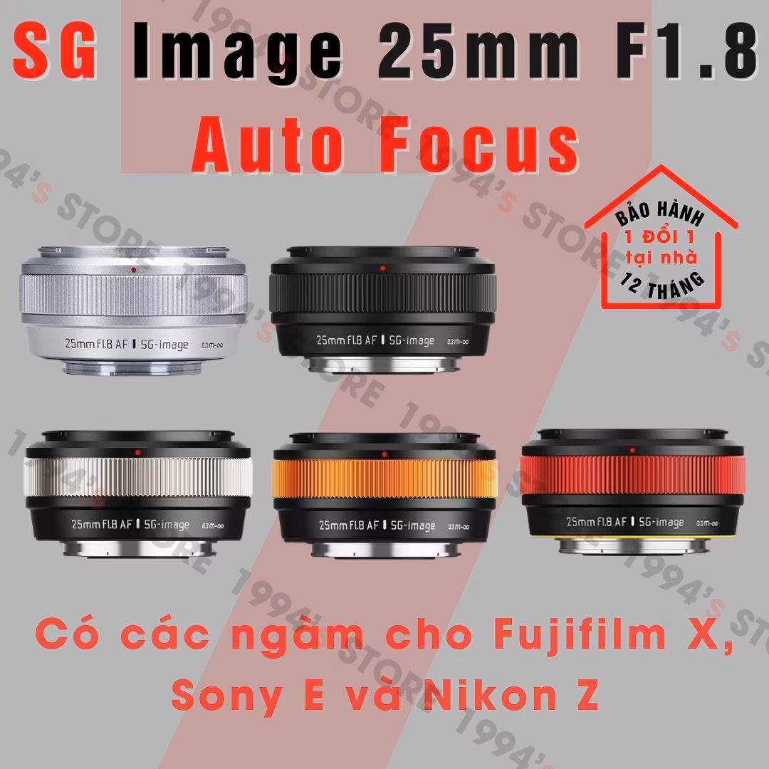 Ống kính SG Image 25mm F1.8 AF Pancake cho Fujifilm/Sony/Nikon Z