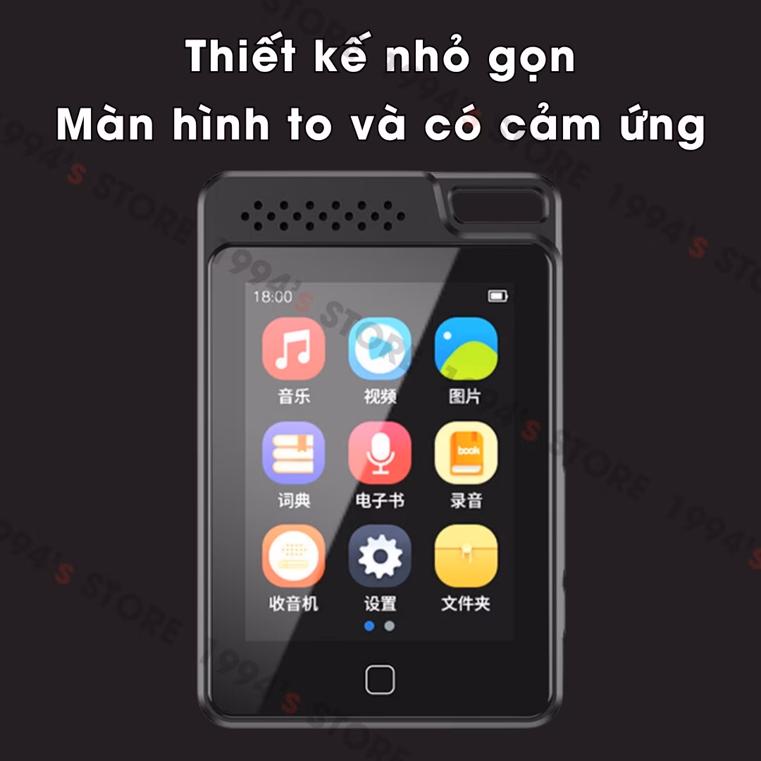 Máy Nghe Nhạc Ruizu C1 Bluetooth 5.2 Cảm Ứng 32GB - Loa Ngoài, Xem Phim, Nghe Nhạc Mp3 Cao Cấp